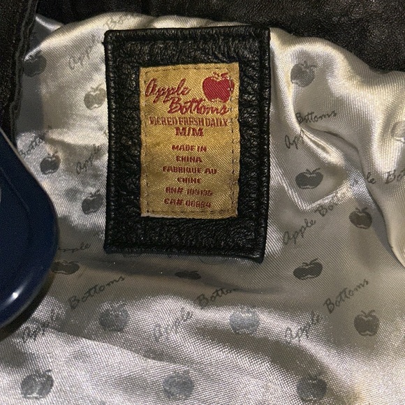 New without tags Ladies we Apple bottoms leather moto coat jacket size Medium M - Picture 4 of 5